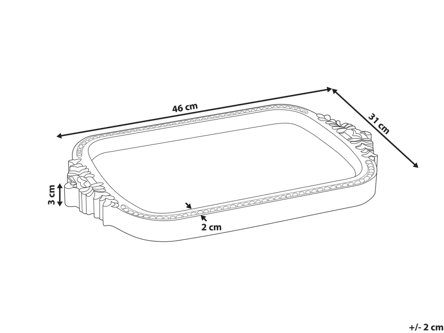 Sale Beliani Vassoio ASIUT Legno di mango Marrone chiaro Marrone Grigio
