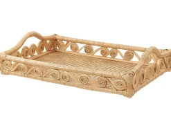 Outlet Beliani Vassoio CALAYAN Rattan Beige Beige Naturale