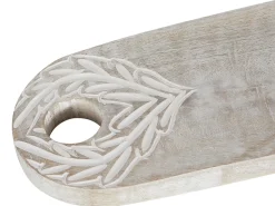 Clearance Beliani Vassoio da portata ASUAN Legno di mango Marrone chiaro Bianco Marrone