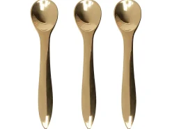 Sale Beliani Vassoio da portata con 3 ciotole e cucchiaino HERAKLION Pietra Multicolore Marrone Multicolore Oro
