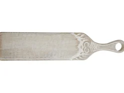 Hot Beliani Vassoio da portata EDFU Legno di mango Marrone chiaro Bianco Marrone