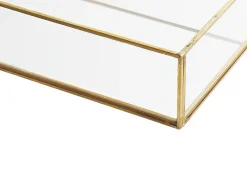Outlet Beliani Vassoio GRENOBLE Vetro Oro
