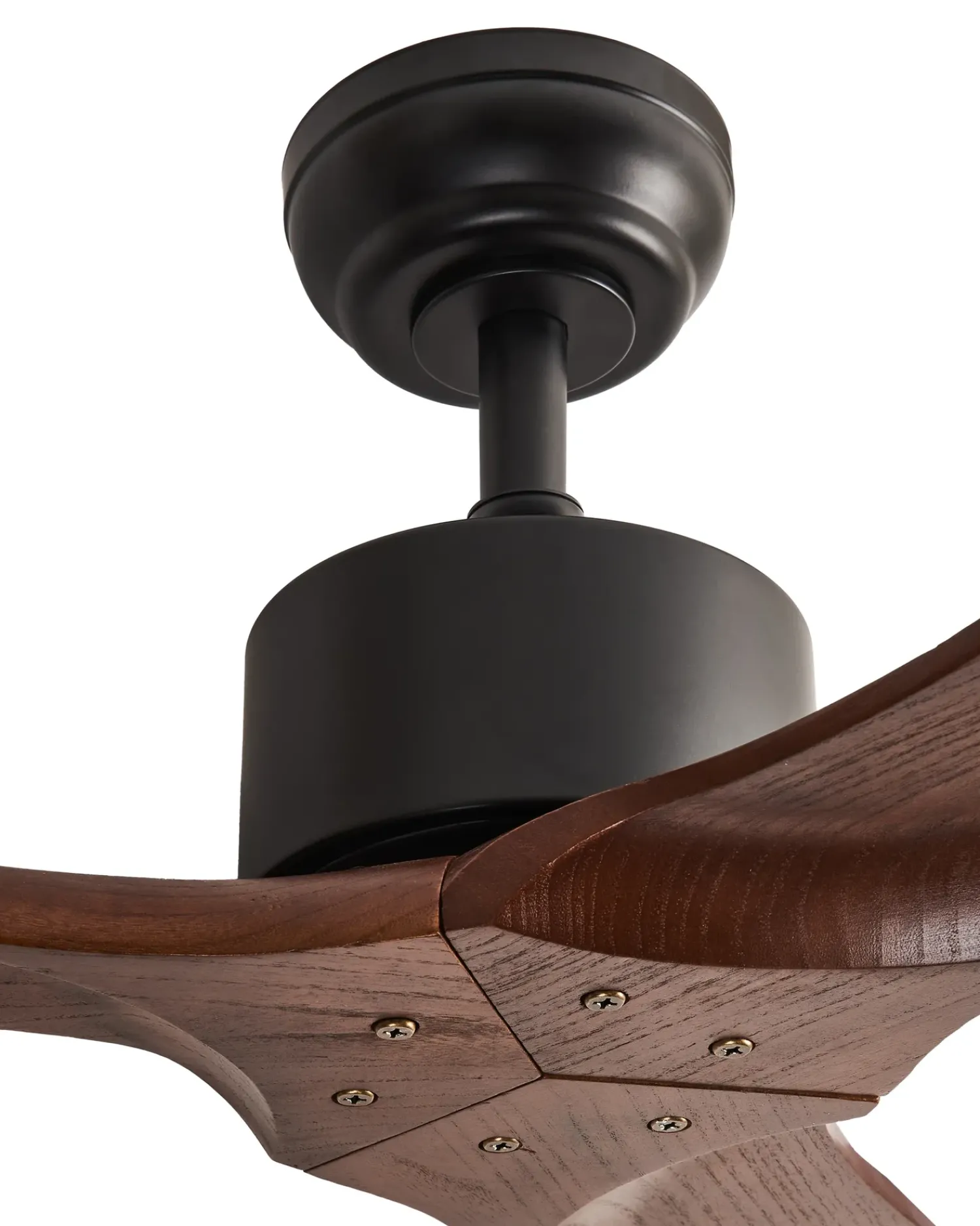 Beliani Ventilatore a soffitto ARANI con telecomando Marrone scuro Marrone Nero