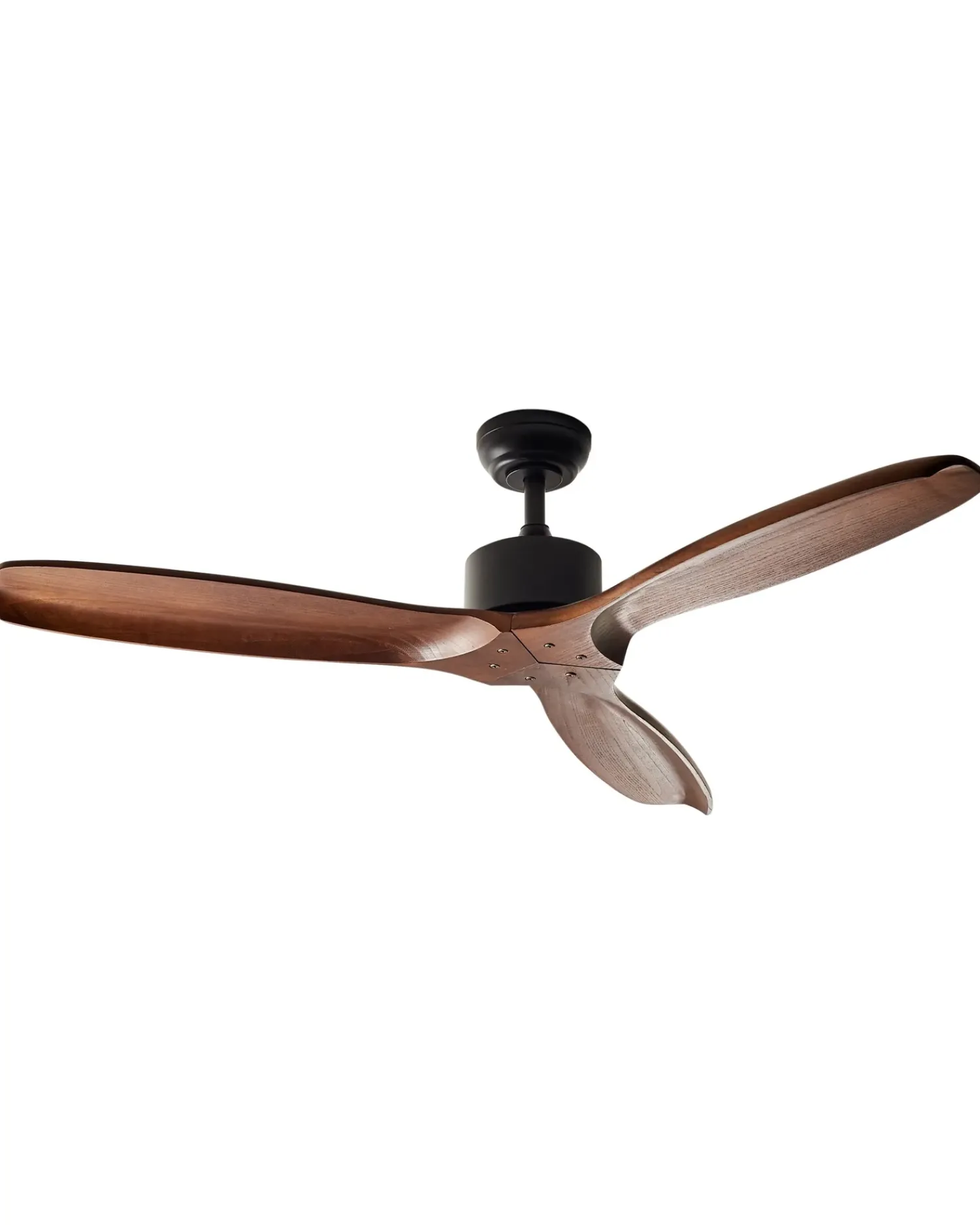 Beliani Ventilatore a soffitto ARANI con telecomando Marrone scuro Marrone Nero