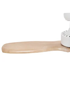 Best Beliani Ventilatore a soffitto ARANI con telecomando Marrone chiaro Bianco Marrone