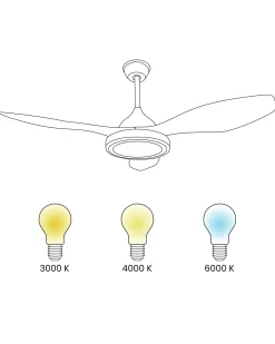Clearance Beliani Ventilatore a soffitto con luce MUDDY con telecomando chiaro Marrone