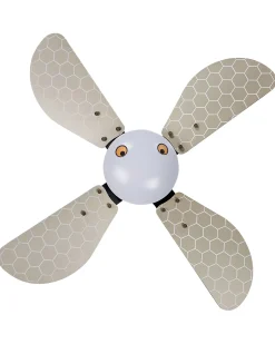 Outlet Beliani Ventilatore a soffitto con luce DOLORES LED Giallo Giallo Grigio Nero