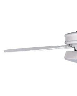 Clearance Beliani Ventilatore a soffitto con luce LOGAN con telecomando LED Bianco Bianco Marrone