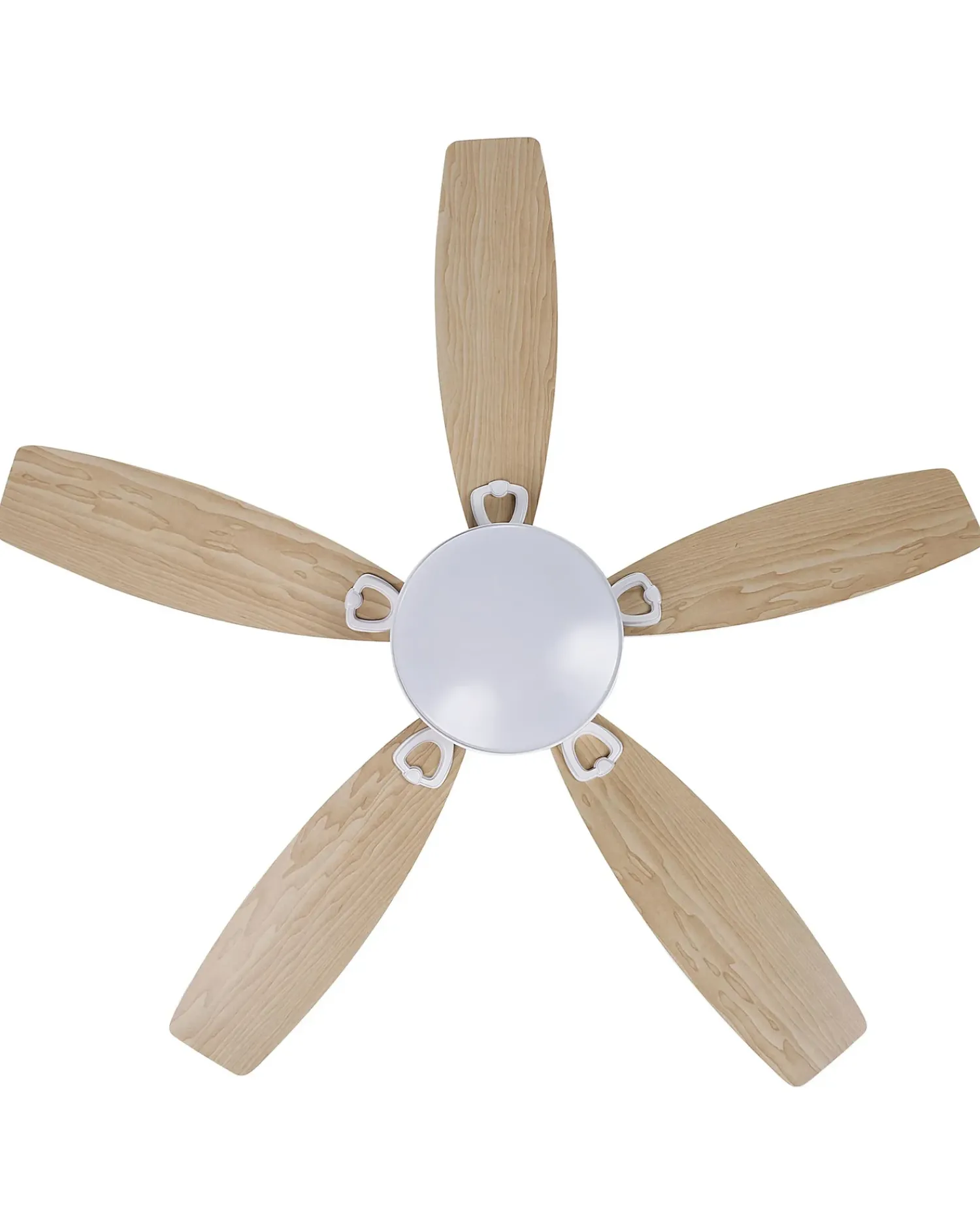 Clearance Beliani Ventilatore a soffitto con luce LOGAN con telecomando LED Bianco Bianco Marrone