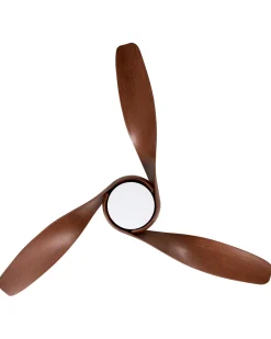 Hot Beliani Ventilatore a soffitto con luce PARIA con telecomando Marrone