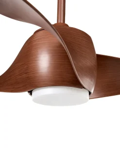 Hot Beliani Ventilatore a soffitto con luce PARIA con telecomando Marrone