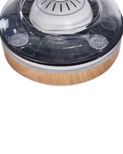 Hot Beliani Ventilatore a soffitto con luce FREMONT con telecomando LED Bianco Bianco Marrone