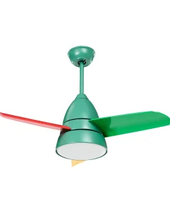 Discount Beliani Ventilatore a soffitto con luce STRAWBERRY con telecomando Multicolore Giallo Rosso Verde Multicolore