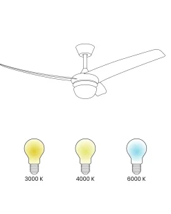 Clearance Beliani Ventilatore a soffitto con luce JIBOA con telecomando Nero