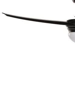 Clearance Beliani Ventilatore a soffitto con luce JIBOA con telecomando Nero