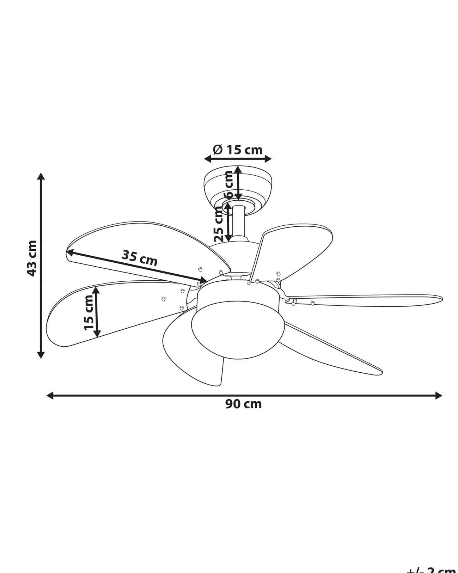 Hot Beliani Ventilatore a soffitto con luce LOGAR con telecomando LED Rosa