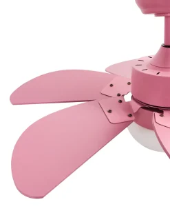 Hot Beliani Ventilatore a soffitto con luce LOGAR con telecomando LED Rosa