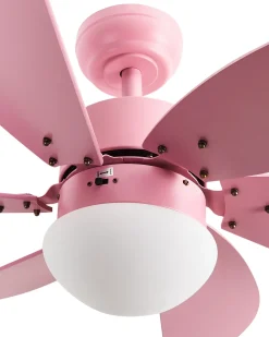 Hot Beliani Ventilatore a soffitto con luce LOGAR con telecomando LED Rosa