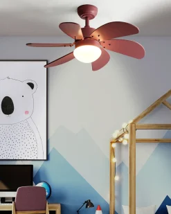 Hot Beliani Ventilatore a soffitto con luce LOGAR con telecomando LED Rosa