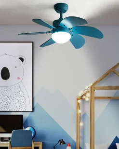 Best Beliani Ventilatore a soffitto con luce LOGAR con telecomando LED Blu