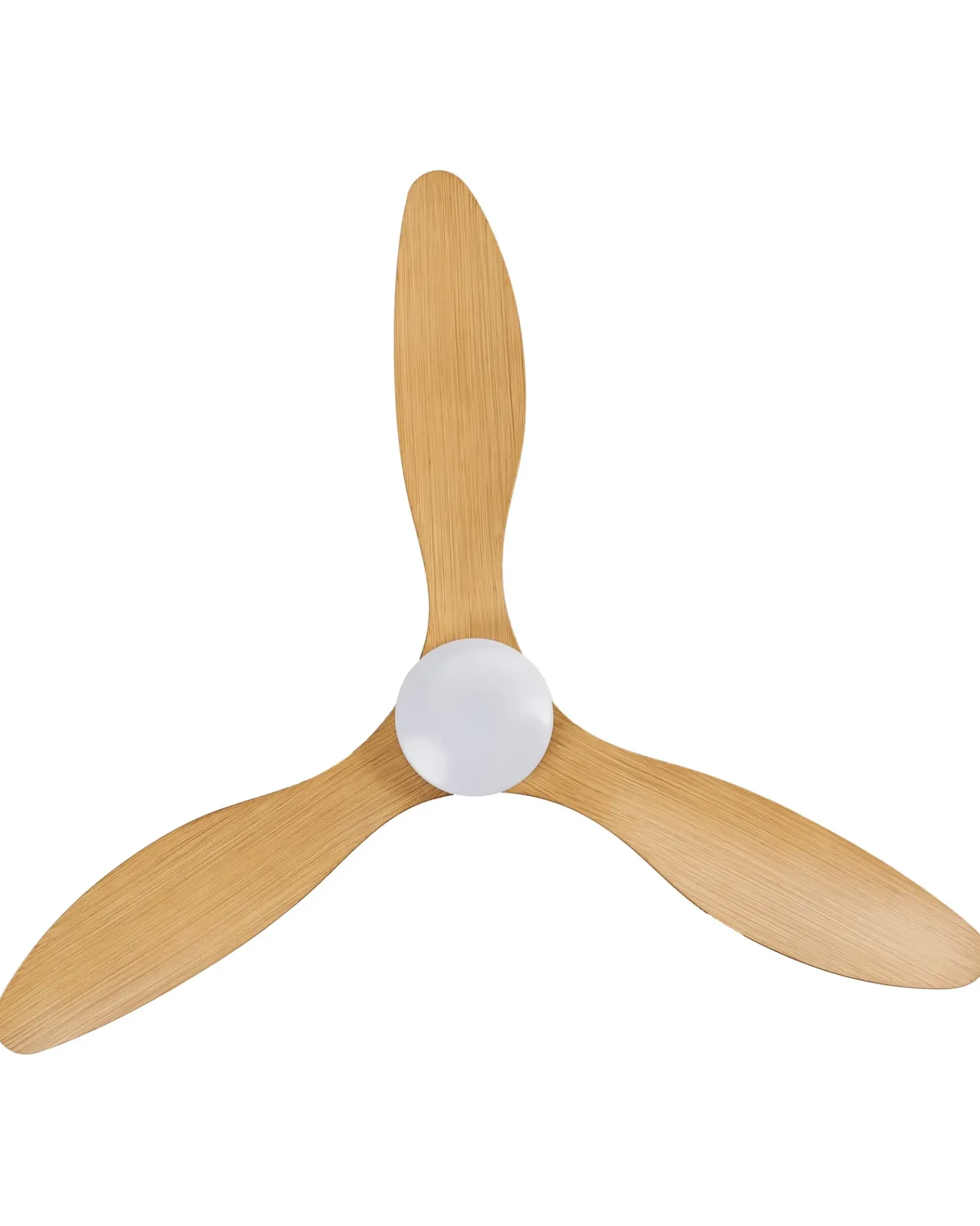 Discount Beliani Ventilatore a soffitto con luce VEMBAR con telecomando LED Marrone chiaro Bianco Marrone
