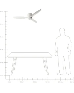Online Beliani Ventilatore a soffitto con luce VEMBAR con telecomando LED Bianco
