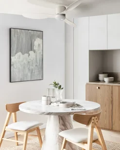 Online Beliani Ventilatore a soffitto con luce VEMBAR con telecomando LED Bianco