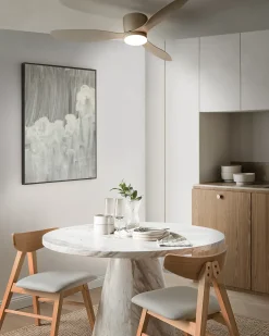 Online Beliani Ventilatore a soffitto con luce VEMBAR con telecomando LED Bianco