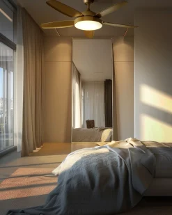 Sale Beliani Ventilatore a soffitto con luce GOSHAABA con telecomando LED Ottone