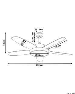 Sale Beliani Ventilatore a soffitto con luce GOSHAABA con telecomando LED Ottone