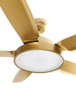Sale Beliani Ventilatore a soffitto con luce GOSHAABA con telecomando LED Ottone