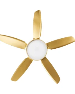 Sale Beliani Ventilatore a soffitto con luce GOSHAABA con telecomando LED Ottone