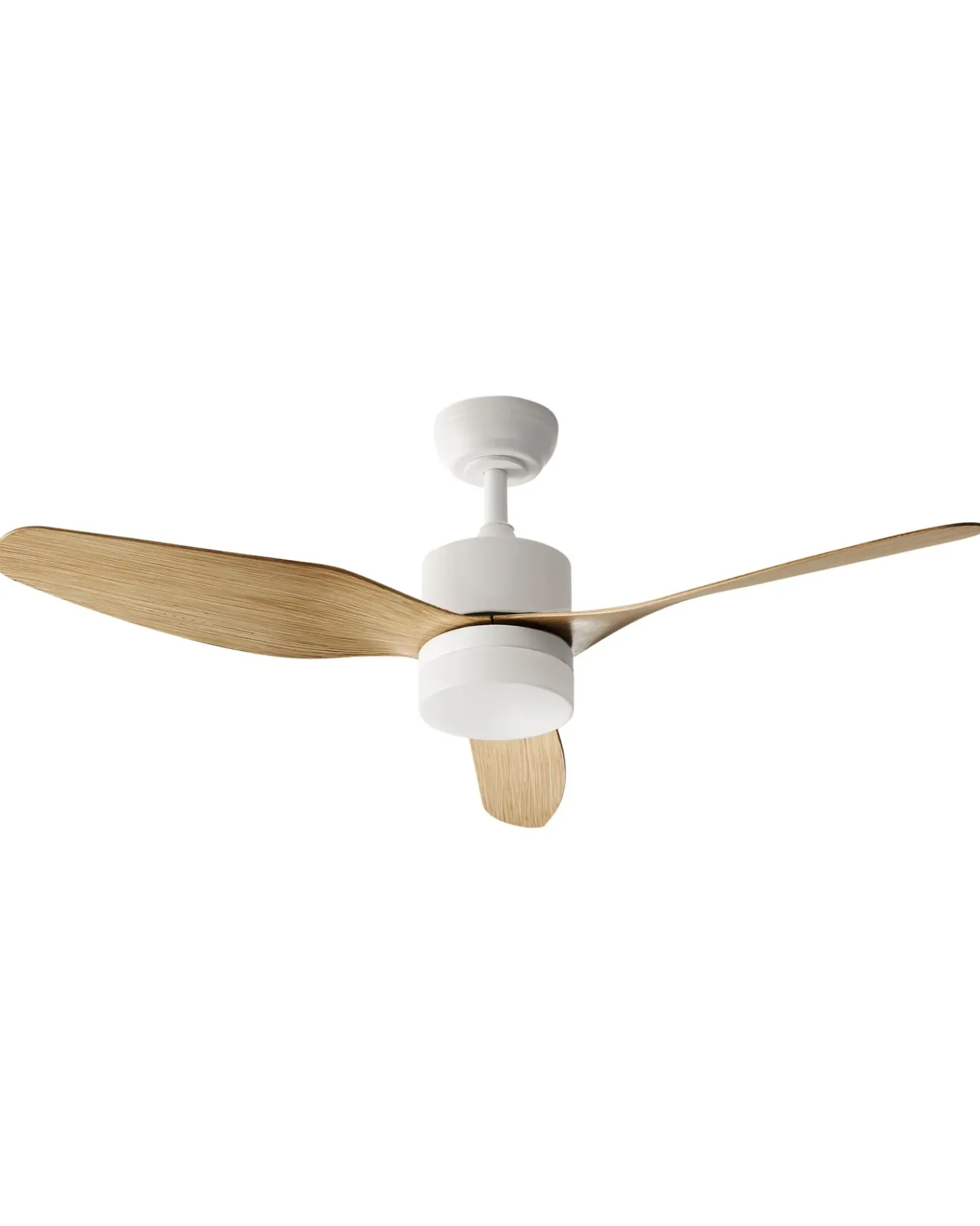 Clearance Beliani Ventilatore a soffitto con luce ANDERSON con telecomando LED Marrone chiaro Bianco Marrone