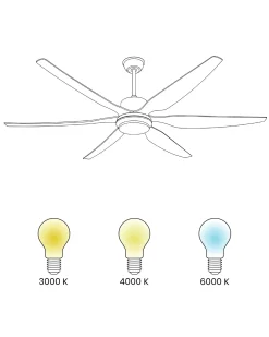 New Beliani Ventilatore a soffitto con luce VERDURE con telecomando LED Marrone Marrone Nero