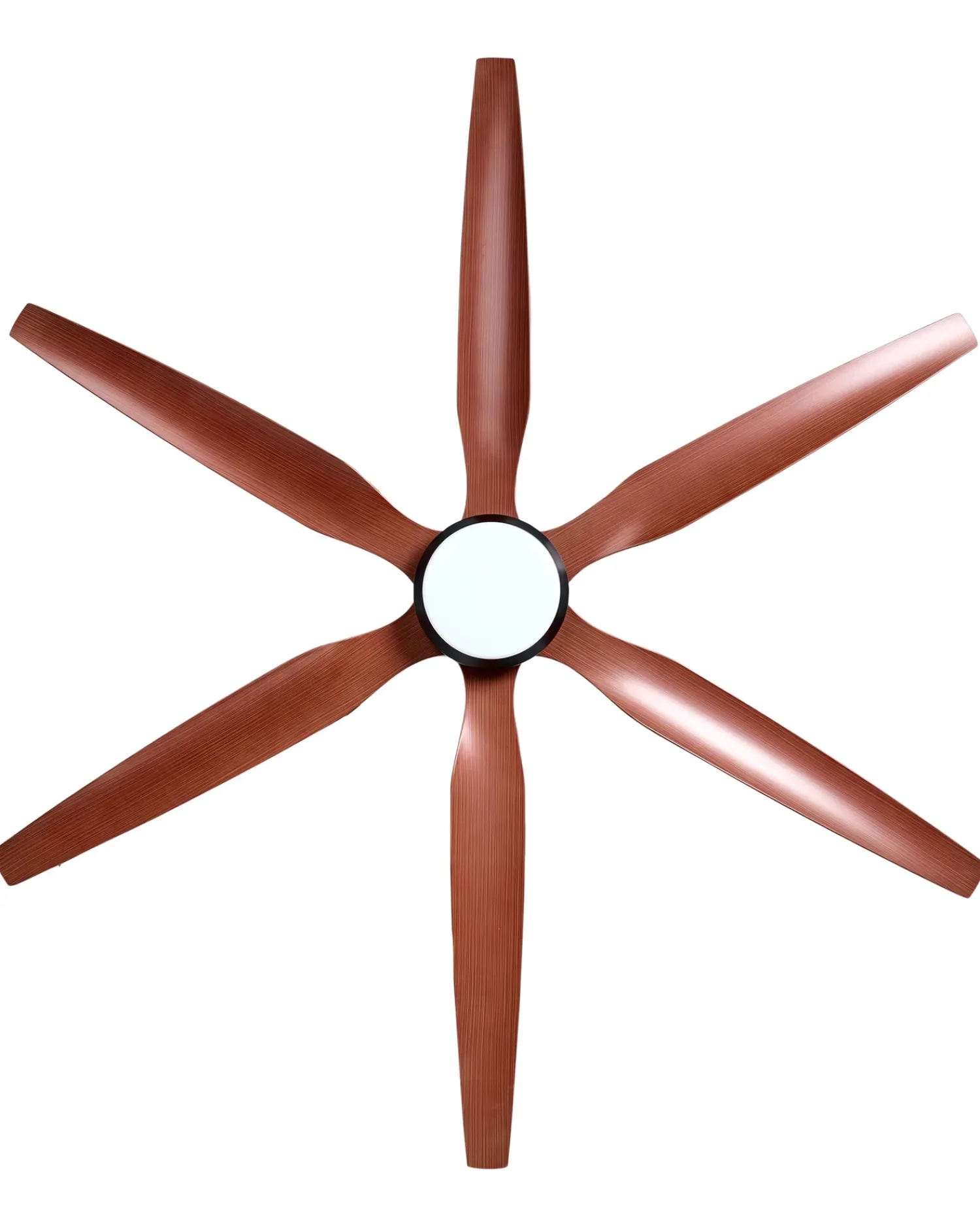 New Beliani Ventilatore a soffitto con luce VERDURE con telecomando LED Marrone Marrone Nero