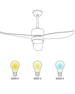 Best Beliani Ventilatore a soffitto con luce MAHAUT con telecomando LED Marrone chiaro Marrone Argento