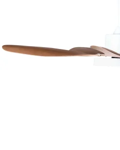 Discount Beliani Ventilatore a soffitto con luce BARBET con telecomando LED Marrone chiaro Bianco Marrone