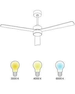 Online Beliani Ventilatore a soffitto con luce JEREMY con telecomando LED Marrone Marrone Nero