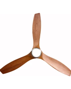 Outlet Beliani Ventilatore a soffitto con luce PIAYE con telecomando LED Marrone Marrone Argento