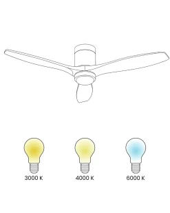 Outlet Beliani Ventilatore a soffitto con luce PIAYE con telecomando LED Marrone Marrone Argento