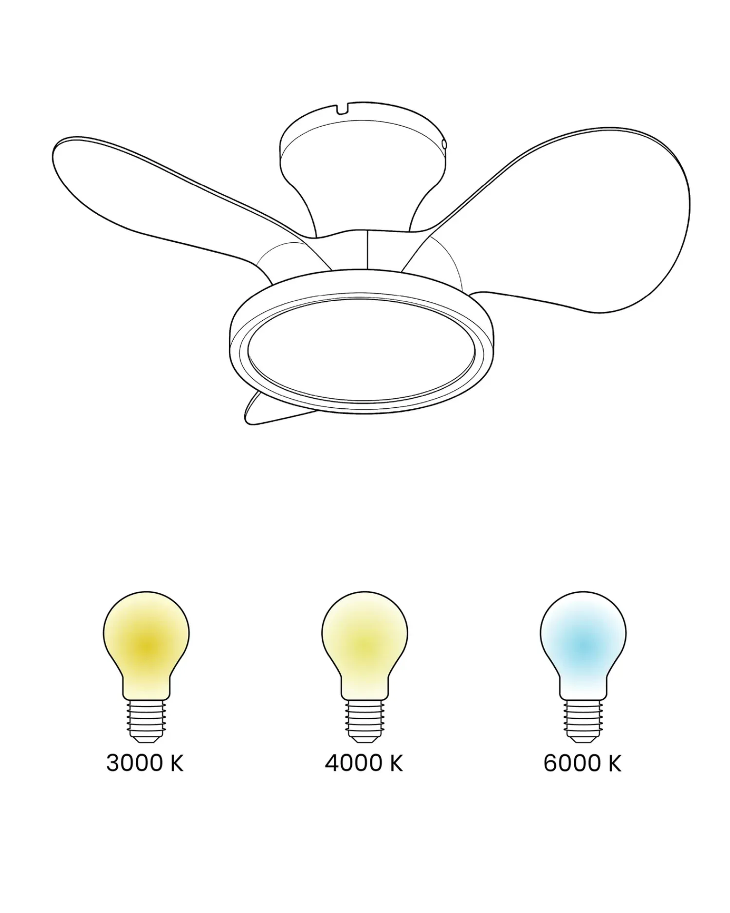 Sale Beliani Ventilatore a soffitto con luce PUNTI con telecomando LED Bianco