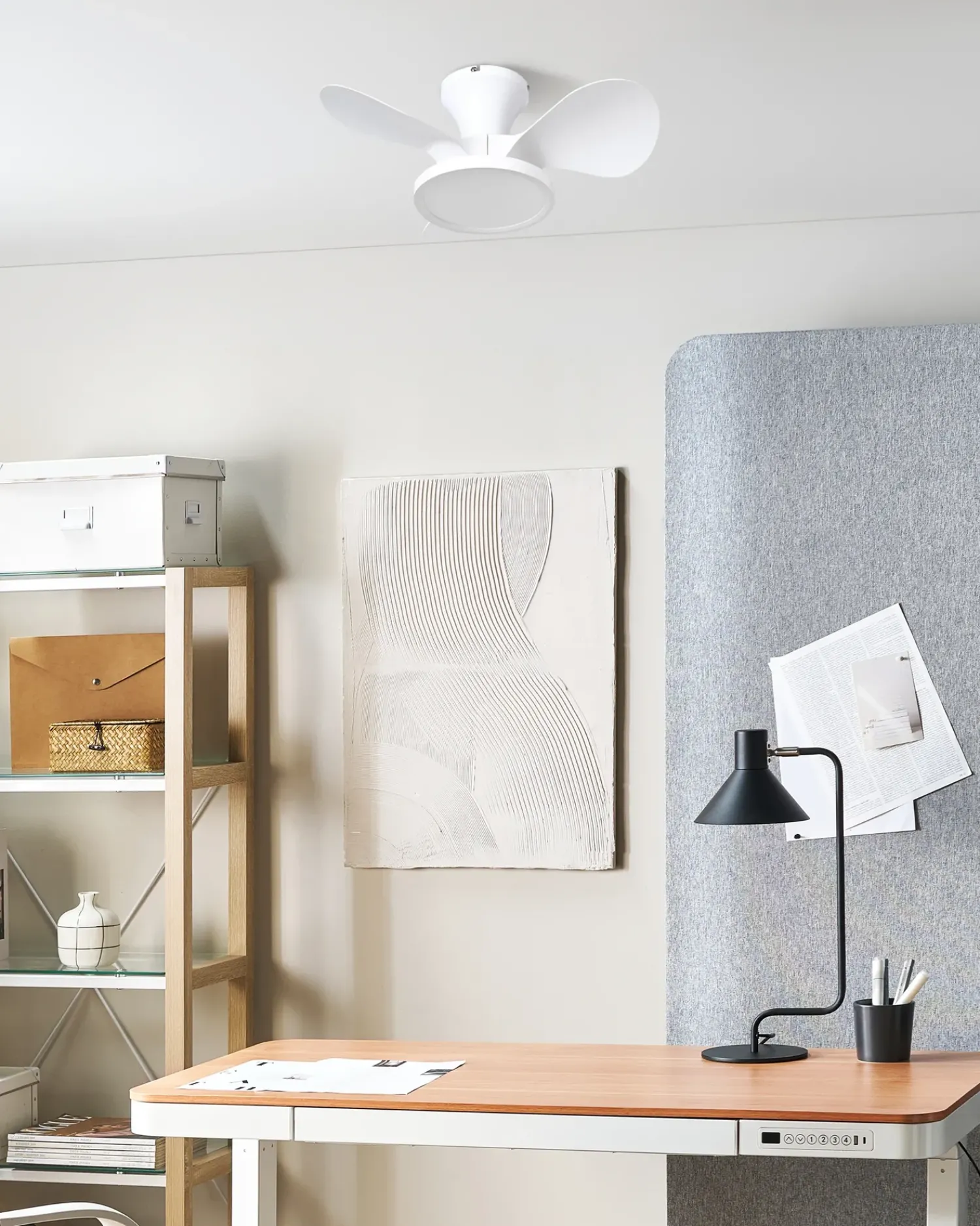 Sale Beliani Ventilatore a soffitto con luce PUNTI con telecomando LED Bianco