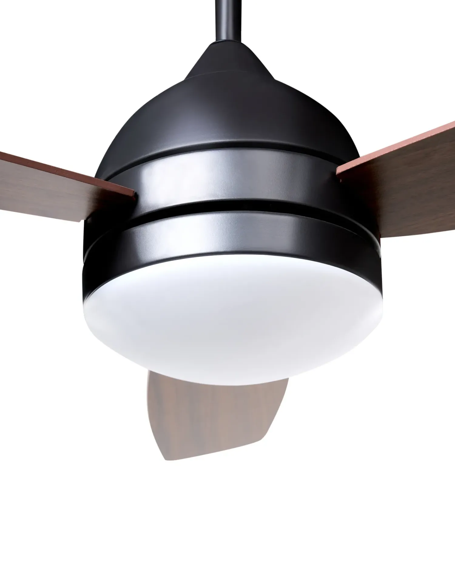 Hot Beliani Ventilatore a soffitto con luce MANSALA con telecomando LED Marrone scuro Marrone Nero