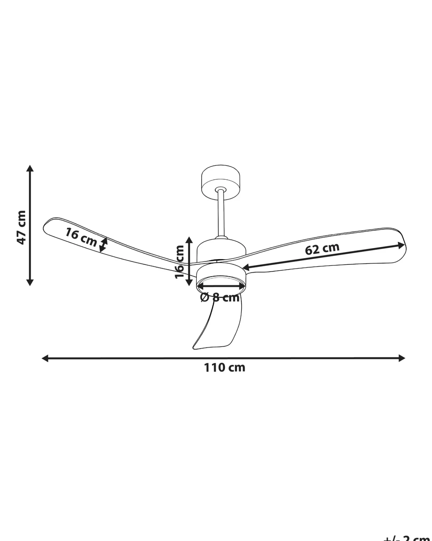 Sale Beliani Ventilatore a soffitto con luce PRASLIN con telecomando LED Bianco