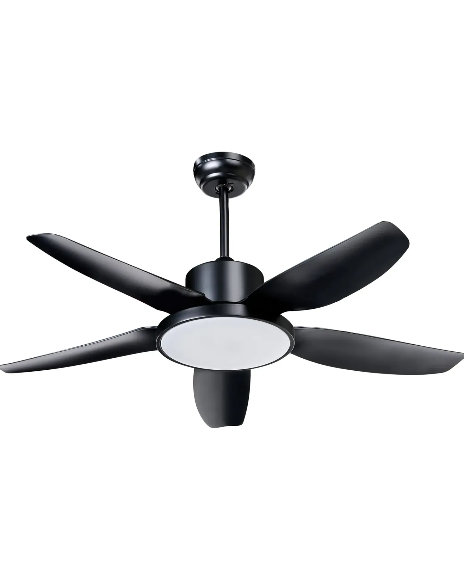 Discount Beliani Ventilatore a soffitto con luce LOUVET con telecomando LED Nero