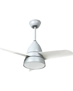 Best Beliani Ventilatore a soffitto con luce STRAWBERRY con telecomando LED Grigio Bianco Grigio