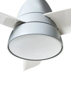 Best Beliani Ventilatore a soffitto con luce STRAWBERRY con telecomando LED Grigio Bianco Grigio