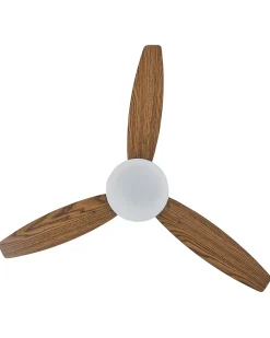 Best Beliani Ventilatore a soffitto con luce MLAVA con telecomando LED Marrone Bianco Marrone Nero