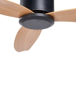Online Beliani Ventilatore a soffitto MALAD con telecomando Nero Marrone Nero