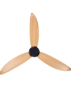 Online Beliani Ventilatore a soffitto MALAD con telecomando Nero Marrone Nero